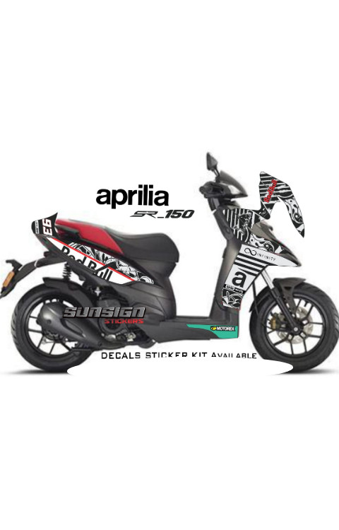 Aprilia SR150 Full Graphics | Aprilia SR 150 Full Sticker