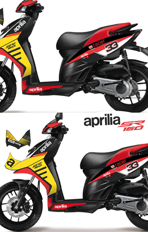 Aprilia SR150 Decal | Aprilia SR125 Full Body Sticker
