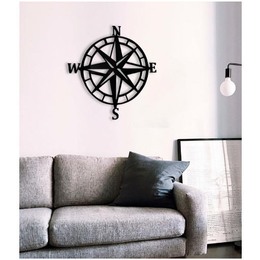 3D Compass Acrylic For Wall Decoration 2*2 Sqr Ft.