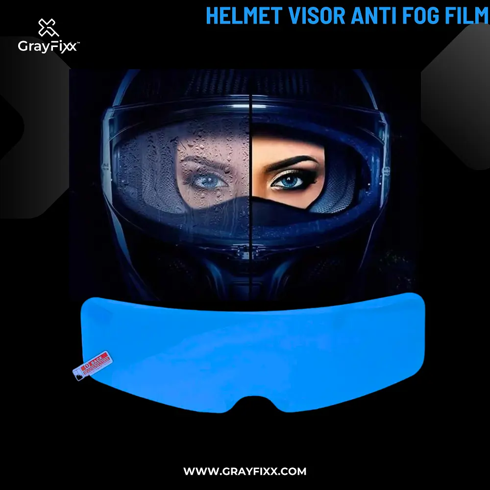helmet visor anti fog film, visor film, anti fog film, helmet visor film, fog film