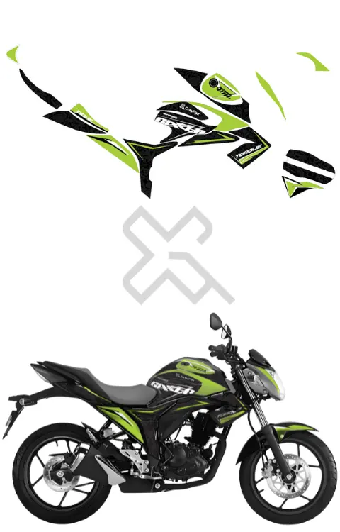 Aurora Dual Tone Edition Full Body Sticker for Gixxer 150 Naked | Made ...
