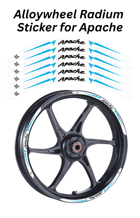 Alloy wheel Radium Sticker Compatible with Apache | Made In Premium ...