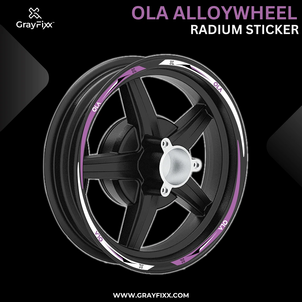 Alloy Wheel Radium Sticker Compatible with OLA | Made in Premium Radium ...