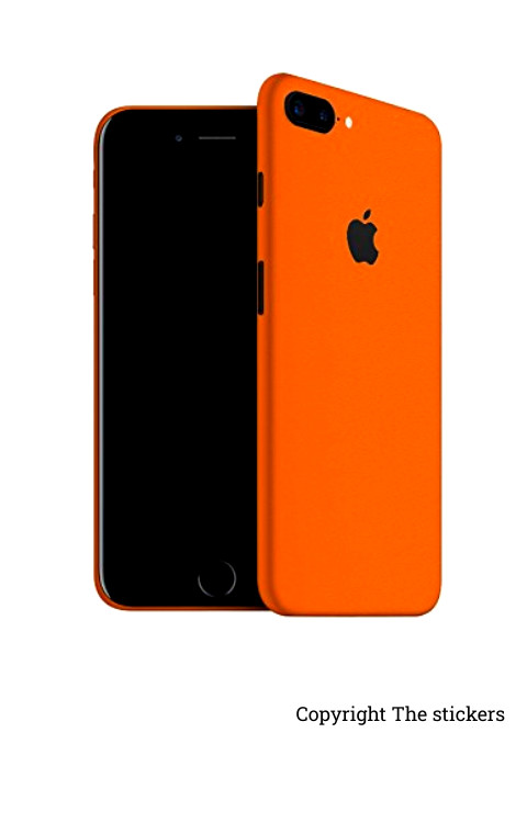 Iphone wrapping Paper Orange color for All mobile - Redmi, Realme, Oppo, Vivo,Honor - The stickers