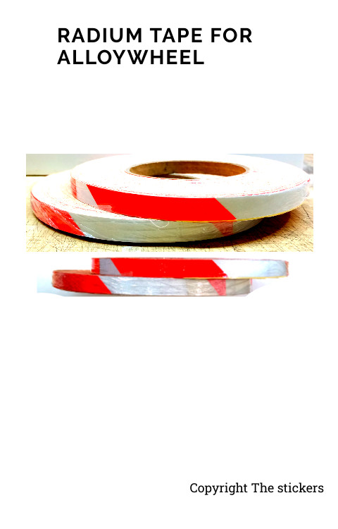Radium Tape For Bike Alloywheel White and Red - The stickers