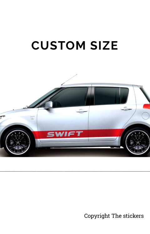 Swift Car door Graphics Red Free Size - The stickers