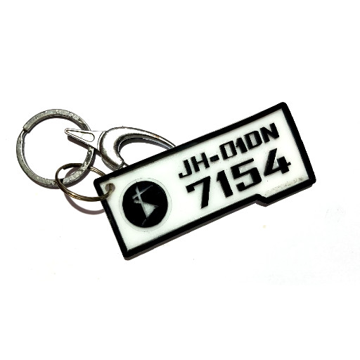 Acrylic Number Key Ring - The stickers